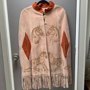 Vintage Suede Poncho.